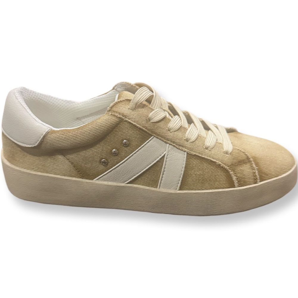 New Corkys No Chaser Washed Tan Denim Sneaker
